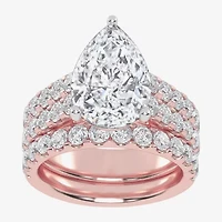 (G-H / Vs2-Si1) Womens 7 Ct.T.W. Lab Grown White Diamond 14K Gold Side Stone Bridal Set