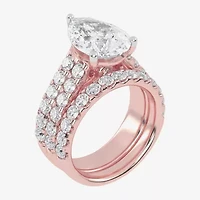 (G-H / Vs2-Si1) Womens 7 Ct.T.W. Lab Grown White Diamond 14K Gold Side Stone Bridal Set
