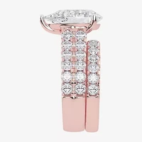 (G-H / Vs2-Si1) Womens 7 Ct.T.W. Lab Grown White Diamond 14K Gold Side Stone Bridal Set