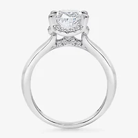 (I / I1) Womens 3 1/7 Ct. T.W. Lab Grown White Diamond 14K Gold Oval Halo Engagement Ring