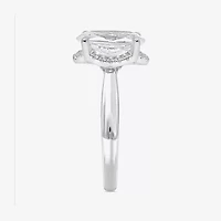(I / I1) Womens 3 1/7 Ct. T.W. Lab Grown White Diamond 14K Gold Oval Halo Engagement Ring
