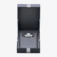 (I / I1) Womens 3 1/7 Ct. T.W. Lab Grown White Diamond 14K Gold Round Halo Engagement Ring