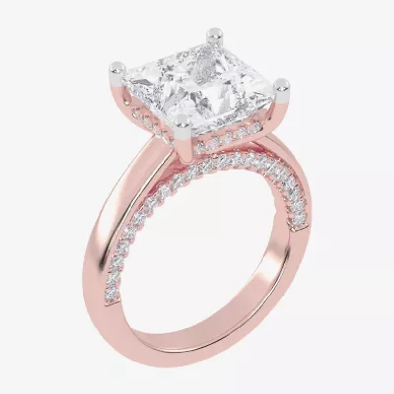 5 1/2 CT. T.W. Lab-Grown (G-H / Vs2-Si1) Diamond Princess-cut Solitaire Engagement Ring 14K Gold