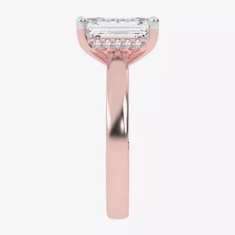 G-H / Vs2-Si1) Womens / CT. T.W. Lab Grown White Diamond 14K Rose Gold Solitaire Engagement Ring