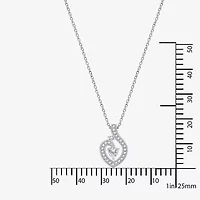 Diamonart Womens Cubic Zirconia Sterling Silver Heart 2-pc. Jewelry Set