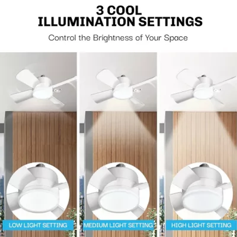 Bell + Howell Socket With Cool Lighting And Remote Control 1000 Lumens Ceiling Fan