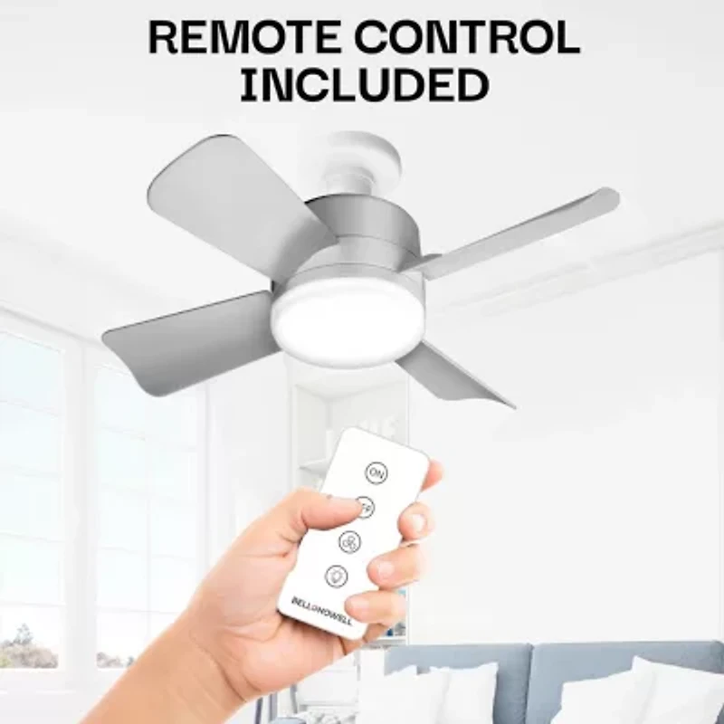 Bell + Howell Socket With Cool Lighting And Remote Control 1000 Lumens Ceiling Fan