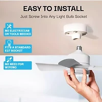 Bell + Howell Socket With Cool Lighting And Remote Control 1000 Lumens Ceiling Fan