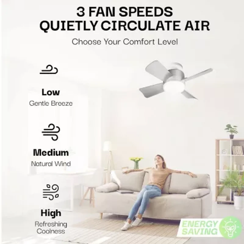 Bell + Howell Socket With Cool Lighting And Remote Control 1000 Lumens Ceiling Fan