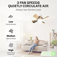 Bell + Howell Socket With Warm Lighting And Remote Control 1000 Lumens Ceiling Fan