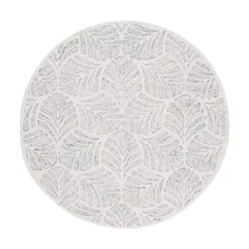 Martha Stewart Char Floral Hand Tufted 6' X Indoor Round Area Rug
