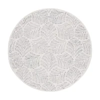 Martha Stewart Char Floral Hand Tufted 6' X Indoor Round Area Rug