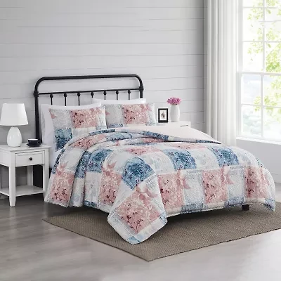 Cannon Textured Lotte Midweight Comforter Set