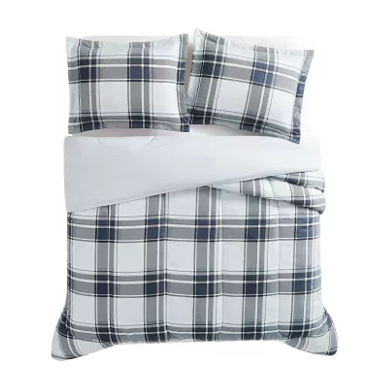 London Fog Nottingham Plaid Midweight Comforter Set