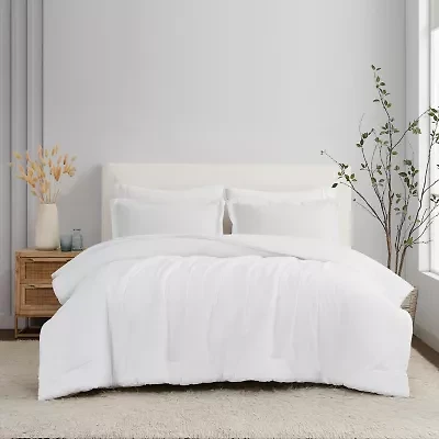 Brooklyn Loom Flax Linen 3-pc. Midweight Comforter Set
