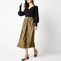 Worthington Womens Twist Front Skirt