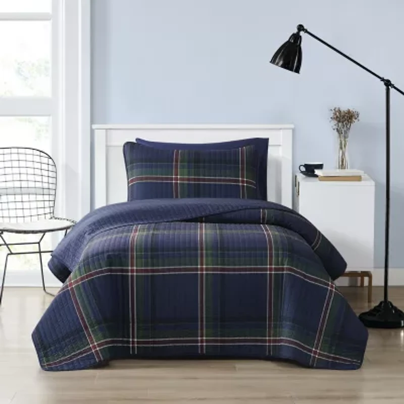 Truly Soft Bronson Plaid Quilt Set