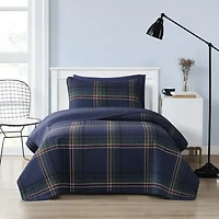 Truly Soft Bronson Plaid Quilt Set
