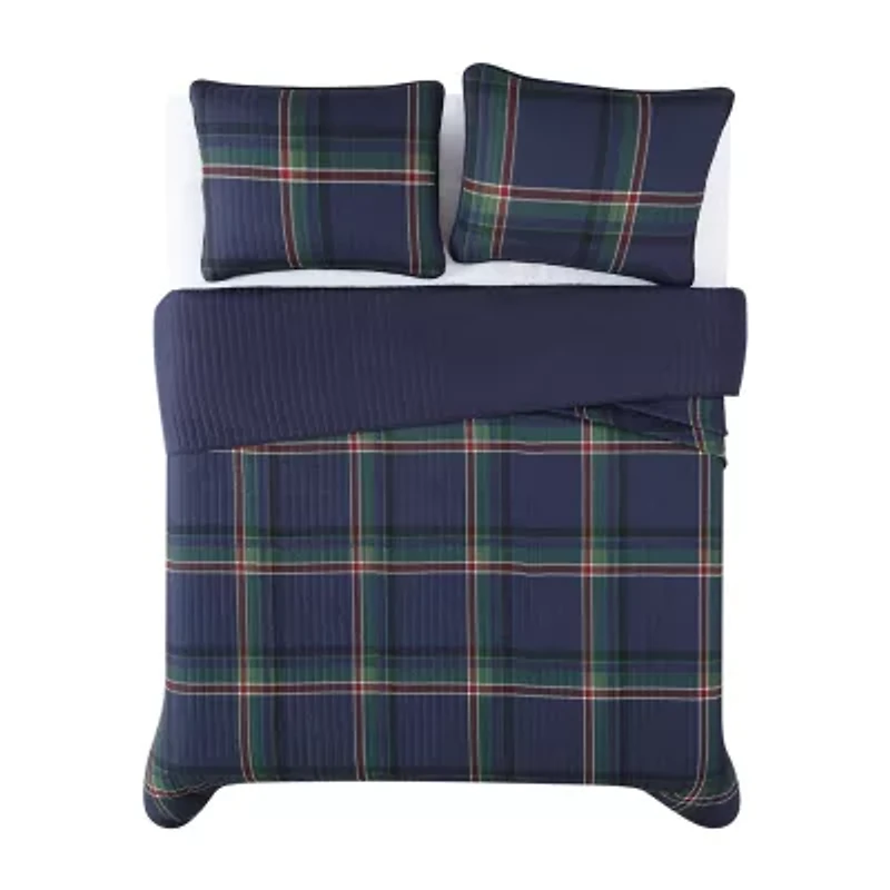 Truly Soft Bronson Plaid Quilt Set