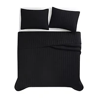 Brooklyn Loom Solid Cotton Percale Quilt Set