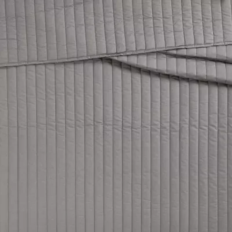 Brooklyn Loom Solid Cotton Percale Quilt Set