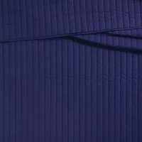 Brooklyn Loom Solid Cotton Percale Quilt Set