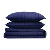 Brooklyn Loom Solid Cotton Percale Quilt Set