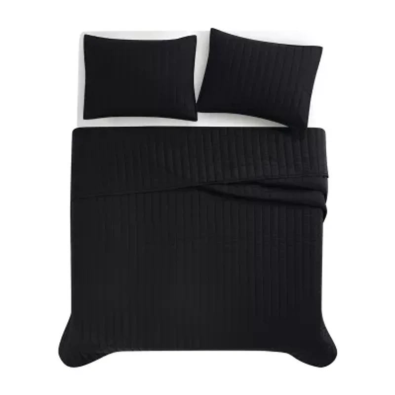 Brooklyn Loom Solid Cotton Percale Quilt Set