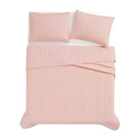 Brooklyn Loom Solid Cotton Percale Quilt Set