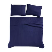 Brooklyn Loom Solid Cotton Percale Quilt Set