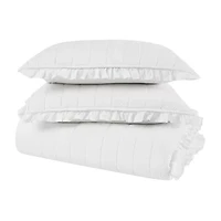 The Farmhouse By Rachel Ashwell Ruffled Washed Quilt Set