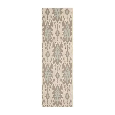 Safavieh Courtyard Collection Jerrod Floral Indoor/Outdoor Runner Rug