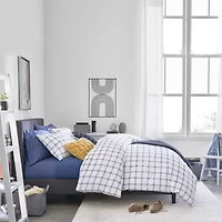 Home Expressions Cotton 3-Pc Print Geometric Duvet Cover Set
