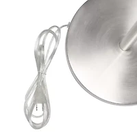 All the Rages Elegant Designs Brushed Nickel Tapered With White Shades 3-pc. Lamp Set