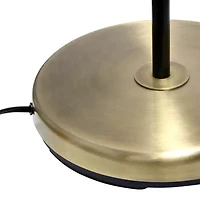 All the Rages Lalia Home Black Matte Swivel  With Inner White Dome Shade Floor Lamp