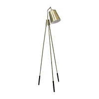 Tripod Antique Brass Metal Floor Lamp