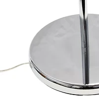 Lalia Home Swing Arm Floor Lamp with Clear Glass Cylindrical Shade