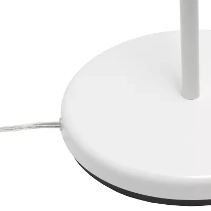 Lalia Home Swing Arm Floor Lamp with Clear Glass Cylindrical Shade