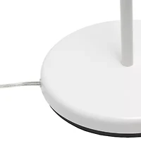 Lalia Home Swing Arm Floor Lamp with Clear Glass Cylindrical Shade