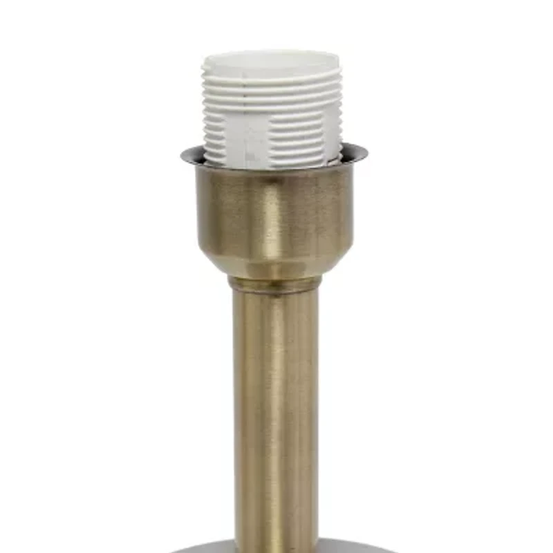 All the Rages Lalia Home Antique Brass With Linen Shade Floor Lamp