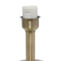 All the Rages Lalia Home Antique Brass With Linen Shade Floor Lamp