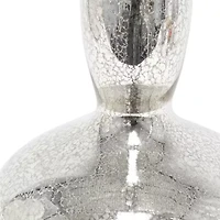 Lalia Home Glass Dollop With White Fabric Shade Table Lamp