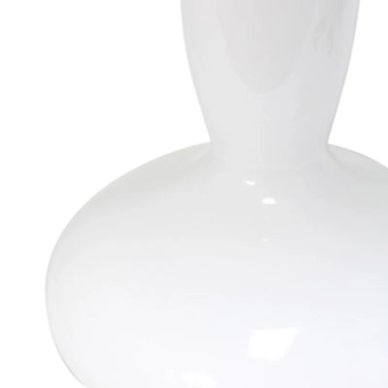 Lalia Home Glass Dollop With White Fabric Shade Table Lamp