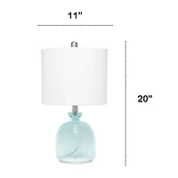 All the Rages Lalia Home Hammered Glass Jar With Linen Shade Table Lamp