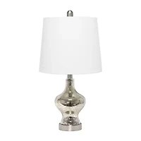 All the Rages Lalia Home Paseo With White Fabric Shade Glass Table Lamp