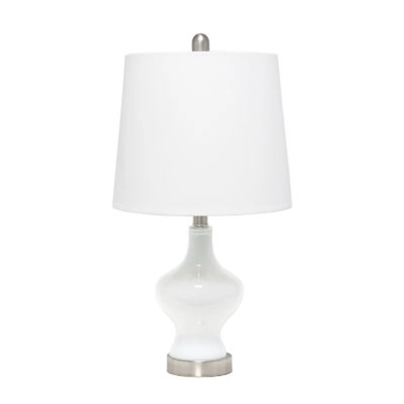 All the Rages Lalia Home Paseo With White Fabric Shade Glass Table Lamp