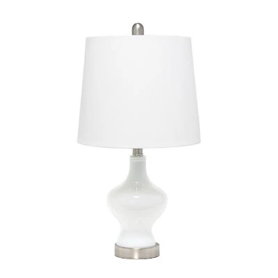 All the Rages Lalia Home Paseo With White Fabric Shade Glass Table Lamp