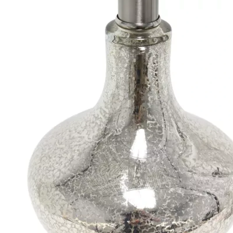 All the Rages Lalia Home Paseo With White Fabric Shade Glass Table Lamp