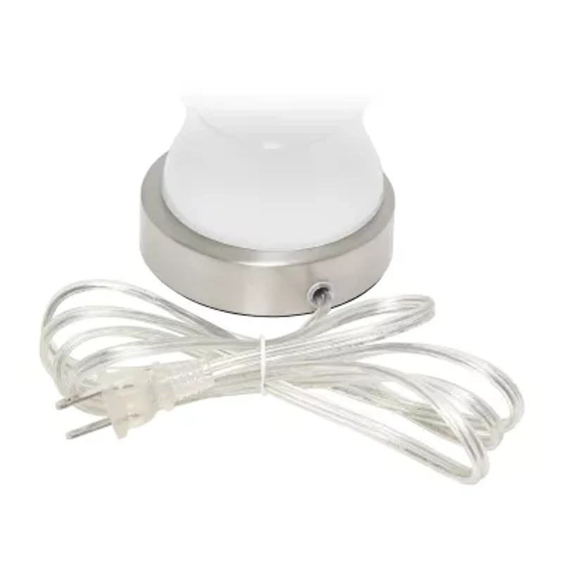 All the Rages Lalia Home Paseo With White Fabric Shade Glass Table Lamp