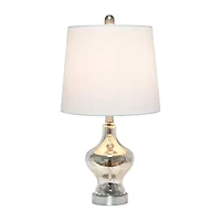 All the Rages Lalia Home Paseo With White Fabric Shade Glass Table Lamp